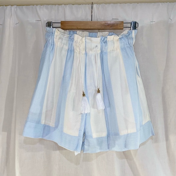 Lauren James Pants - Lauren James Nassau Stripe Paperbag Shorts S